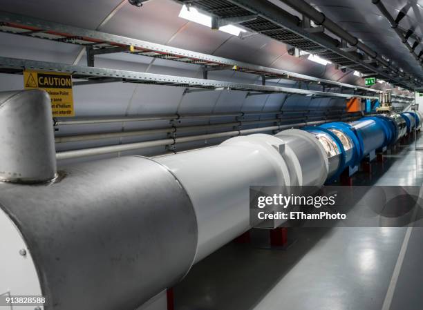 large hadron collider (lhc) nuclear particle accelerator at cern, geneva (switzerland) - large hadron collider stock pictures, royalty-free photos & images