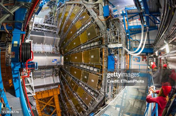 large hadron collider (lhc) nuclear particle accelerator at cern, geneva (switzerland) - hadron collider ストックフォトと画像