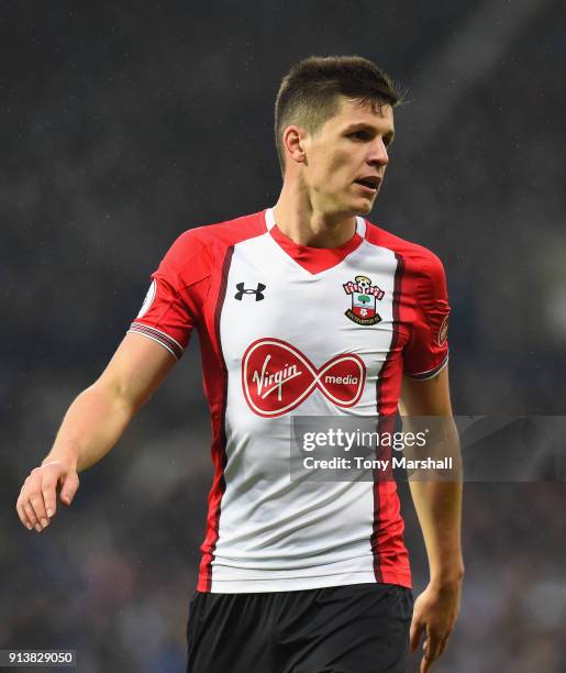 Guido Carrillo of Southampton during the Premier League match between West Bromwich Albion and Southampton at The Hawthorns on February 3, 2018 in...