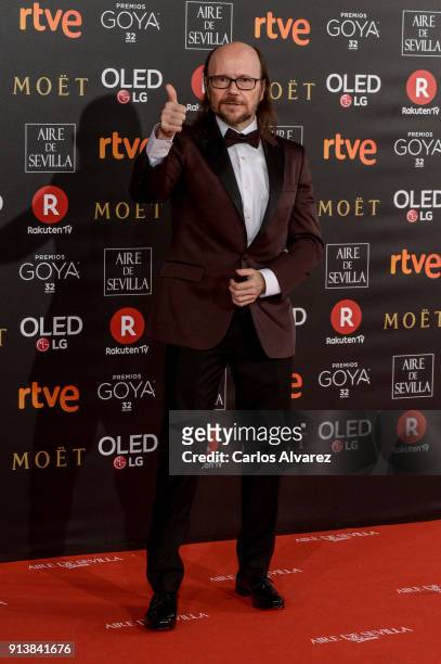 Santiago Segura attends Goya Cinema Awards 2018 at Madrid Marriott Auditorium on February 3, 2018 in Madrid, Spain.