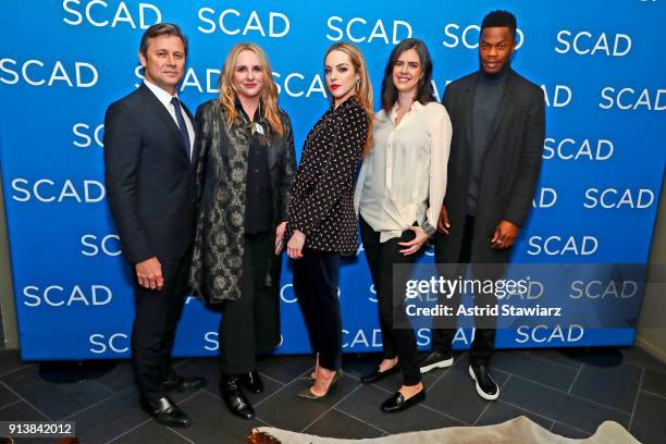 Grant Show, Meredith Markworth-Pollack, Elizabeth Gillies, Sallie Patrick, and Sam Adegoke attend a screening and Q&A for 'Dynasty' on Day 3 of the...