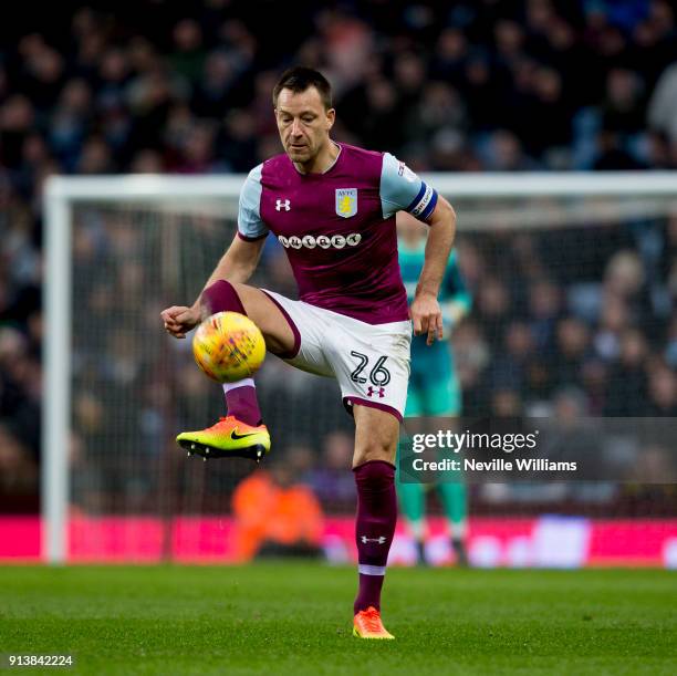 John Terry of Aston Villa during the Sky Bet Championship match between Aston Villa and Burton Albion at Villa Park on February 03, 2018 in...