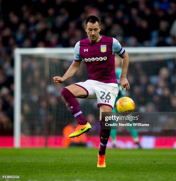 John Terry of Aston Villa during the Sky Bet Championship match between Aston Villa and Burton Albion at Villa Park on February 03, 2018 in...