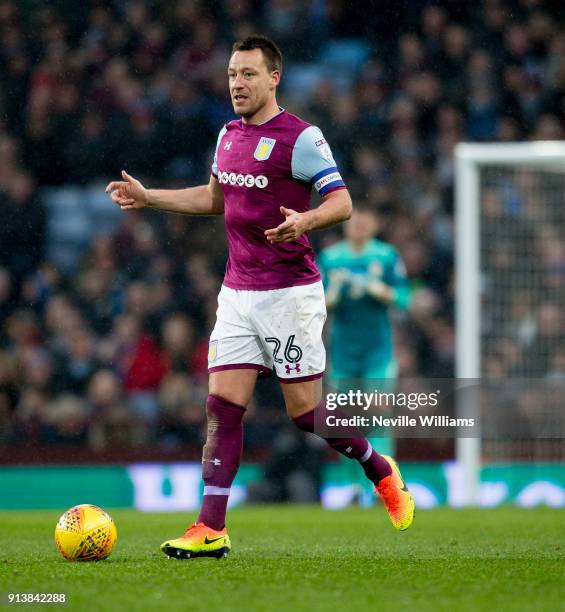 John Terry of Aston Villa during the Sky Bet Championship match between Aston Villa and Burton Albion at Villa Park on February 03, 2018 in...