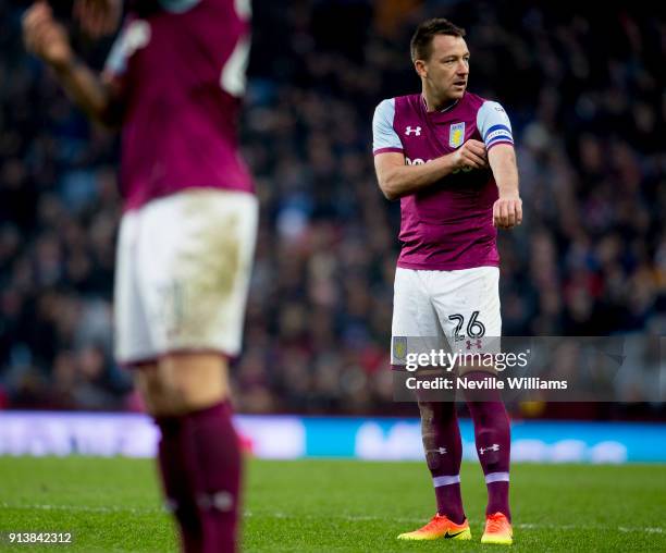 John Terry of Aston Villa during the Sky Bet Championship match between Aston Villa and Burton Albion at Villa Park on February 03, 2018 in...