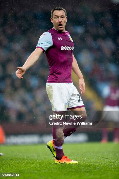 John Terry of Aston Villa during the Sky Bet Championship match between Aston Villa and Burton Albion at Villa Park on February 03, 2018 in...