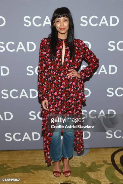 Actor Tamara Taylor attends press junket on Day 3 of the SCAD aTVfest 2018 on February 3, 2018 in Atlanta, Georgia.