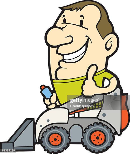 happy worker - construction worker smiling stock illustrations