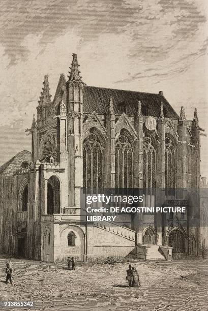 The Sainte Chapelle, Paris, France, engraving by Lemaitre from France, deuxieme partie, L'Univers pittoresque, published by Firmin Didot Freres,...