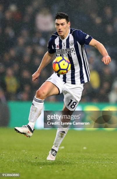Gareth Barry of West Bromwich Albion during the Premier League match between West Bromwich Albion and Southampton at The Hawthorns on February 3,...