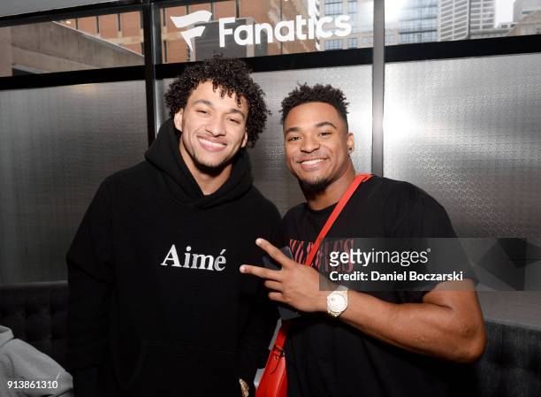 Players Evan Engram and Jamal Adams at the Fanatics Super Bowl Party on February 3, 2018 in Minneapolis, Minnesota.