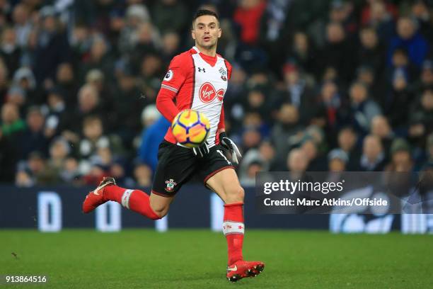 Dusan Tadic of Southampton during the Premier League match between West Bromwich Albion and Southampton at The Hawthorns on February 3, 2018 in West...