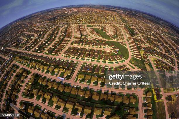 aerial of subdivision - houston house stock pictures, royalty-free photos & images