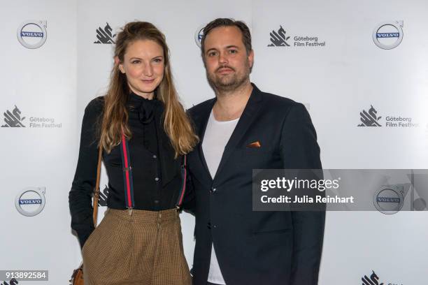 Filmmaker Gabriela Pichler arrives at the Dragon Award Ceremony at the Gothenburg International Film Festival 2018 at Auktionsverket Kulturarena on...