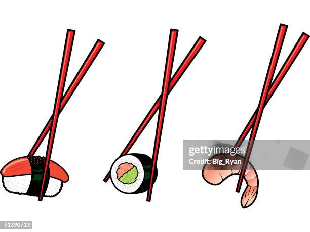 sushi - futomaki stock illustrations