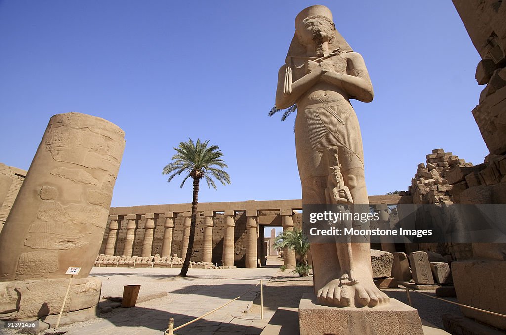 Close-up of the Rameses II statue