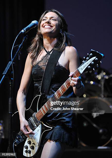 Musician Susanna Hoffs of The Bangles performs at the Best Friends Animal Society's 2009 Lint Roller Party at the Hollywood Palladium on October 3,...