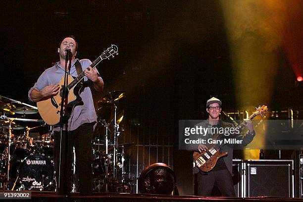 Musician/vocalist Dave Matthews and musician Stefan Lessard perform during the Austin City Limits Music Festival at Zilker Park on October 3, 2009 in...