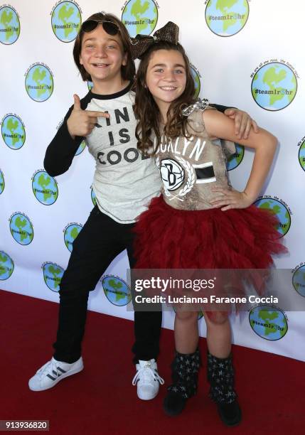 Bryson Robinson and Brookyln Robinson attend Launch Party for #team1rhr at The Federal Bar on February 3, 2018 in North Hollywood, California.