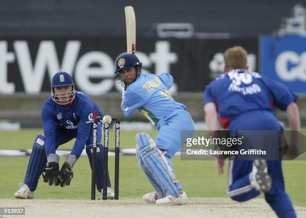 July 4 : Sachin Tendulkar of India on his way to his century during the match between England and India in the NatWest One Day Series at Chester Le...