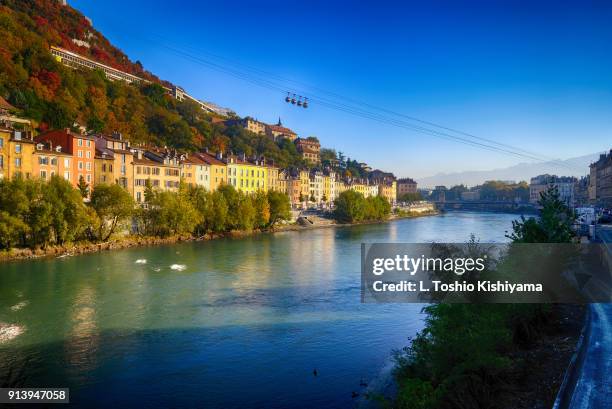autumn in grenoble, france - grenoble stock pictures, royalty-free photos & images