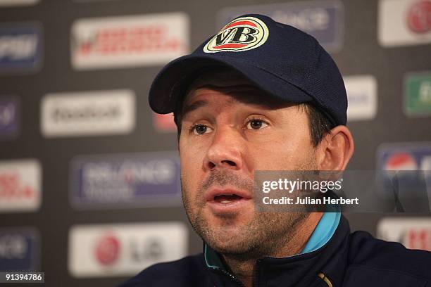 Australia Captain Ricky Ponting attends a press conference ahead of the ICC Champions Trophy Final between Australia and New Zealand at Supersport...