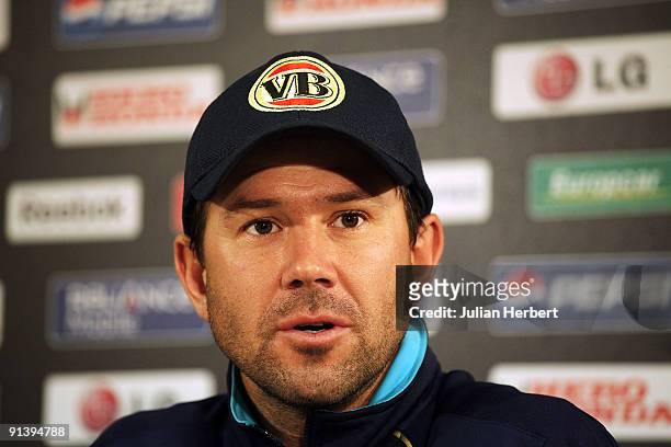 Australia Captain Ricky Ponting attends a press conference ahead of the ICC Champions Trophy Final between Australia and New Zealand at Supersport...