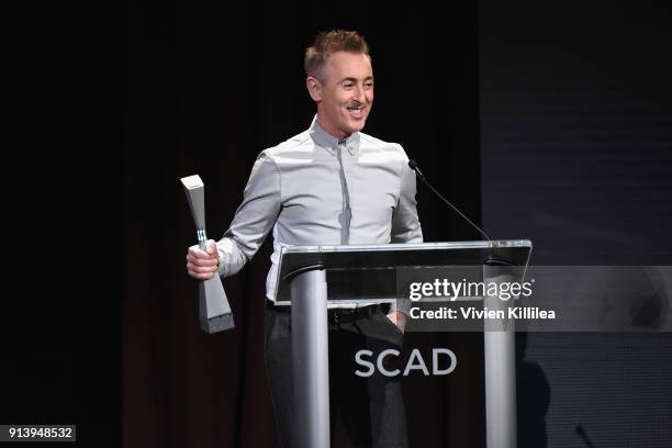 Actor Alan Cumming accepts the Icon Award on Day 3 of the SCAD aTVfest 2018 on February 3, 2018 in Atlanta, Georgia.