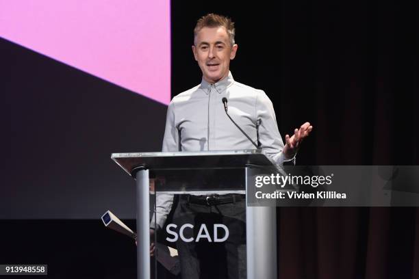 Actor Alan Cumming accepts the Icon Award on Day 3 of the SCAD aTVfest 2018 on February 3, 2018 in Atlanta, Georgia.
