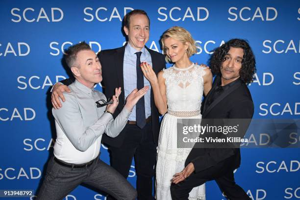 Alan Cumming, Michael Rauch, Bojana Novakovic, and Naveen Andrews attend a press junket for 'Instinct' on Day 3 of the SCAD aTVfest 2018 on February...