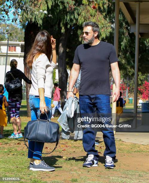 Jennifer Garner and Ben Affleck are seen on February 03, 2018 in Los Angeles, California.