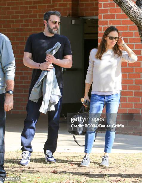 Ben Affleck and Jennifer Garner are seen on February 03, 2018 in Los Angeles, California.