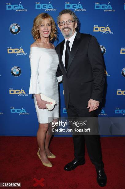 Actor Christine Lahti and DGA President Thomas Schlamme attend the 70th Annual Directors Guild Of America Awards at The Beverly Hilton Hotel on...