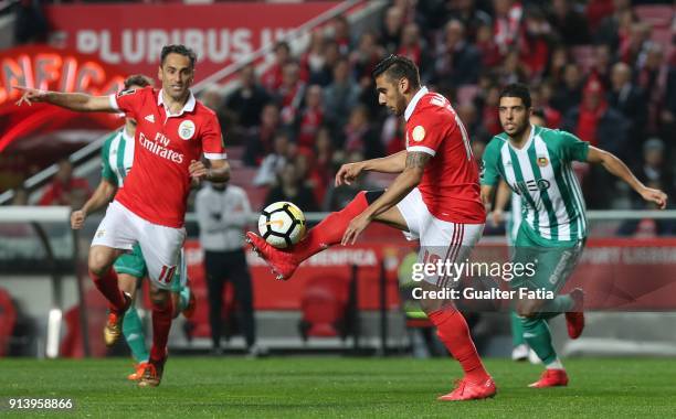 Benfica forward Eduardo Salvio from Argentina in action during the Primeira Liga match between SL Benfica and Rio Ave FC at Estadio da Luz on...