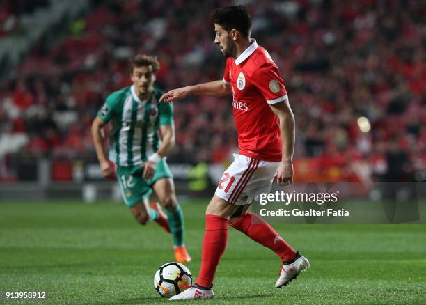 Benfica forward Pizzi from Portugal in action during the Primeira Liga match between SL Benfica and Rio Ave FC at Estadio da Luz on February 3, 2018...