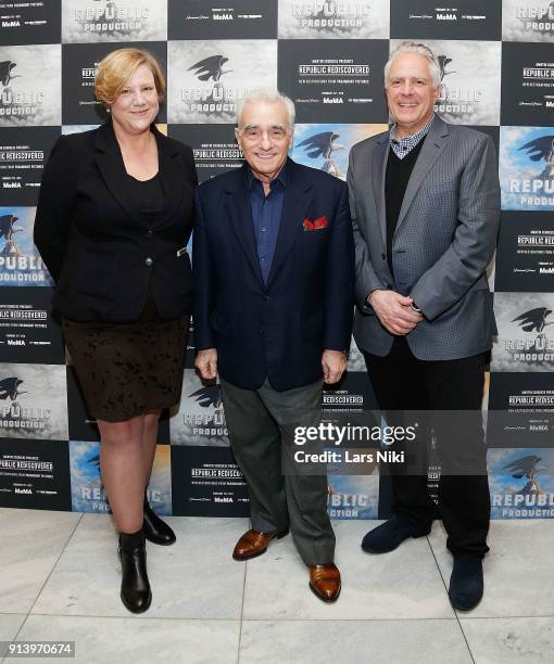 Paramount VP of archives Andrea Kalas, director Martin Scorsese and Paramount CFO Mark Badaglicca attend the Republic Rediscovered screening...