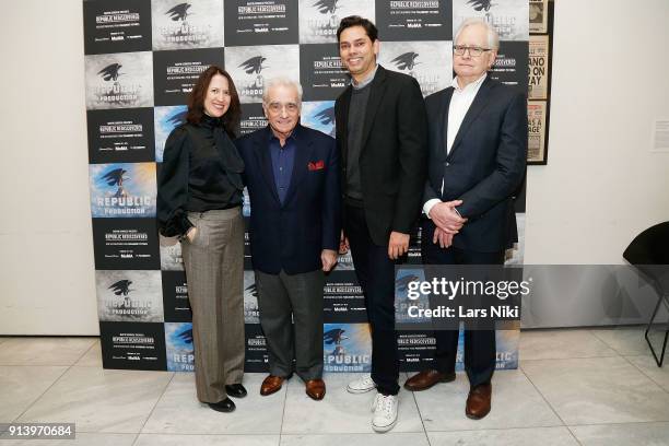 Film Foundation executive director Margaret Bodde, director Martin Scorsese, MOMA chief curator of film Rajendra Roy and MOMA curator Dave Kehr...