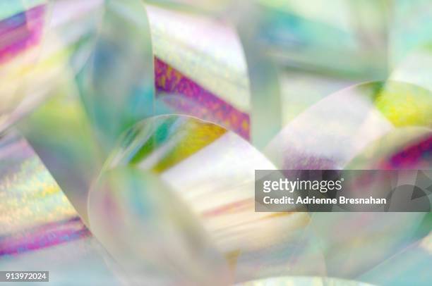 cellophane ribbon close-up - cellophane stock pictures, royalty-free photos & images