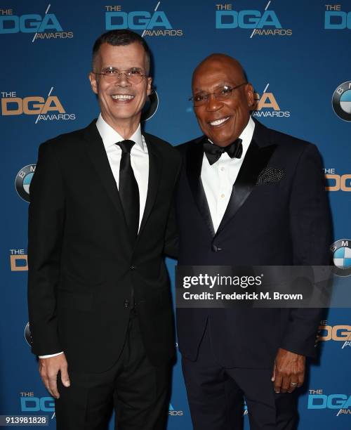 Christopher Mason and director Paris Barclay attend the 70th Annual Directors Guild Of America Awards at The Beverly Hilton Hotel on February 3, 2018...