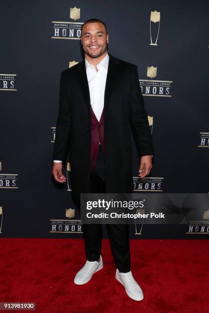 Player Dak Prescott attends the NFL Honors at University of Minnesota on February 3, 2018 in Minneapolis, Minnesota.