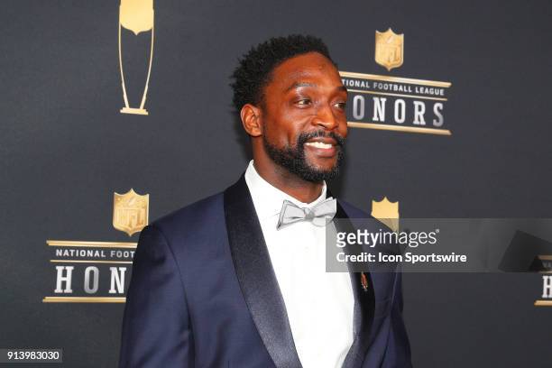 Charles Tillman poses for Photographs on the Red Carpet at NFL Honors during Super Bowl LII week on February 3 at Northrop at the University of...