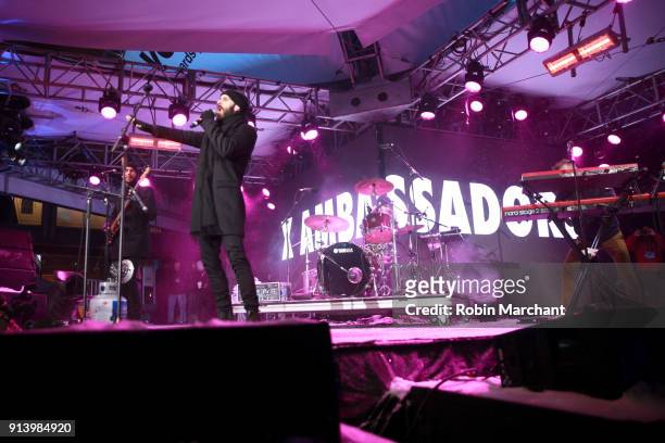 The X Ambassadors perform on the Verizon Up Stage at Super Bowl LIVE presented by Verizon on February 3, 2018 in Minneapolis, Minnesota.