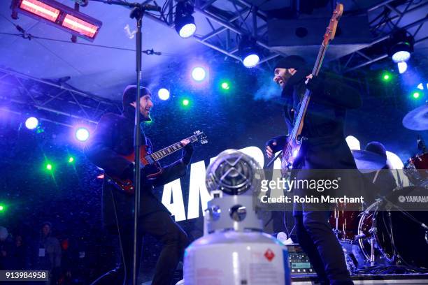 The X Ambassadors perform on the Verizon Up Stage at Super Bowl LIVE presented by Verizon on February 3, 2018 in Minneapolis, Minnesota.
