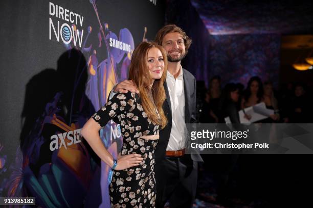Actor Justine Lupe and Colin Lupe attend the 2018 DIRECTV NOW Super Saturday Night Concert at NOMADIC LIVE! at The Armory on February 3, 2018 in...