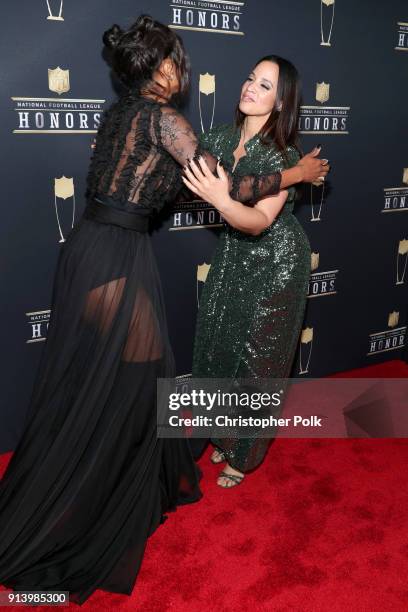 Recording artist Ciara and Actor Dascha Polanco attend the NFL Honors at University of Minnesota on February 3, 2018 in Minneapolis, Minnesota.