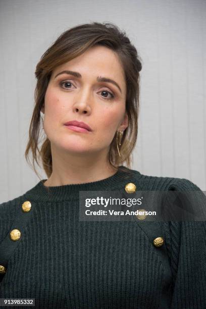 Rose Byrne at the "Peter Rabbit" Press Conference at the Four Seasons Hotel on February 2, 2018 in West Hollywood, California.