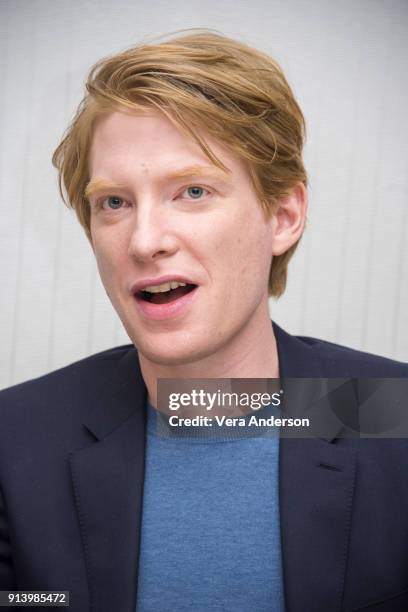 Domhnall Gleeson at the "Peter Rabbit" Press Conference at the Four Seasons Hotel on February 2, 2018 in West Hollywood, California.