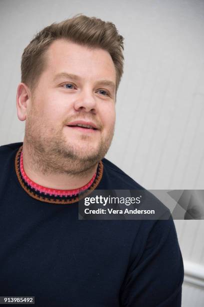 James Corden at the "Peter Rabbit" Press Conference at the Four Seasons Hotel on February 2, 2018 in West Hollywood, California.