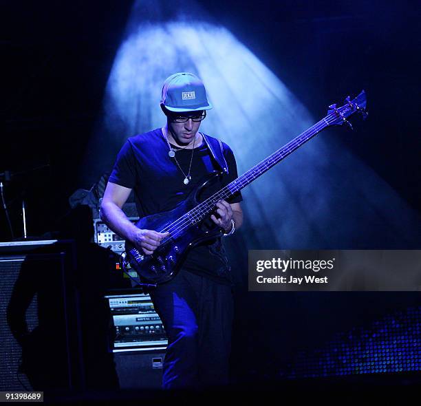 Stefan Lessard of the Dave Matthews Band performs on day 2 of the Austin City Limits Music Festival at Zilker Park on October 3, 2009 in Austin,...