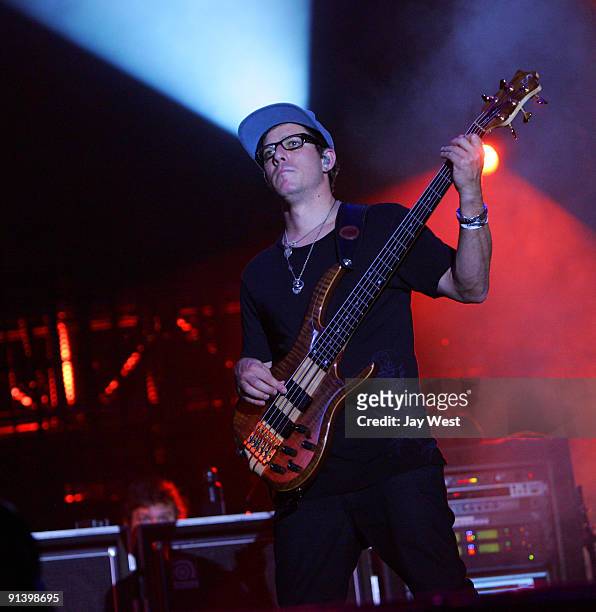 Stefan Lessard of the Dave Matthews Band performs on day 2 of the Austin City Limits Music Festival at Zilker Park on October 3, 2009 in Austin,...